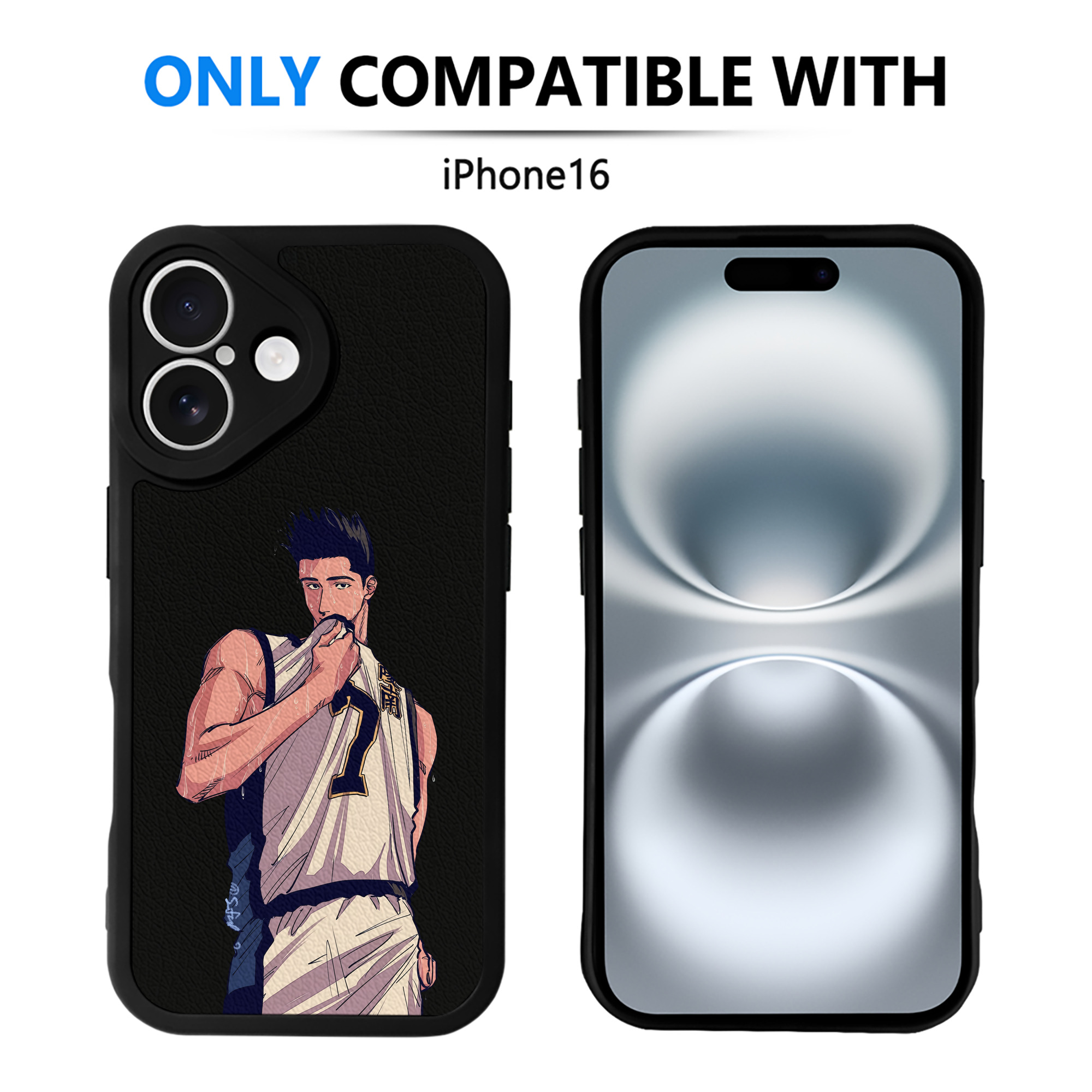 （画像用） SLAM DUNK／スラムダンク 【iPhone 16シリーズ対応】シリコンスマホケース（レザー調） 材質：シリコン